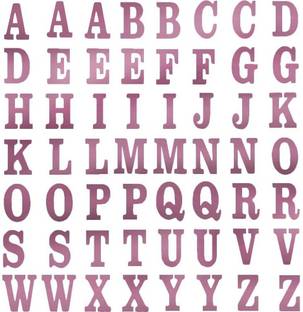 Comet Busters 1.5 cm Self-Adhesive Uppercase Metallic Alphabet Sticker for Art & Craft Pink(STK207A) Removable Sticker