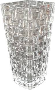 Pure Source (India) Crystal Clear Heavy Weight Glass Vase