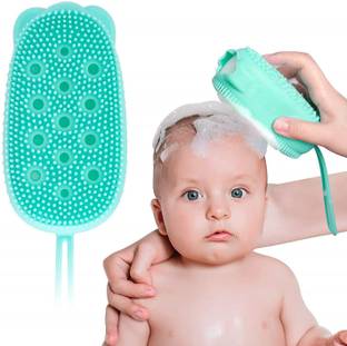 Nav Care Silicon Hair, Scalp Massage & Bathing Brush, scrubber for bathing, Pack 2