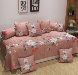 BHARAT TEX 155 TC Cotton Single Floral Flat Bedsheet