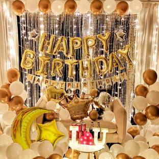 Wisdom Decor Solid Birthday Party Decorations with Luxurious Lighting Party Supplies