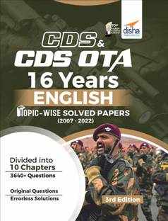 Cds & Cds Ota 16 Years English Topic Wise Solved Papers (2007 - 2022)