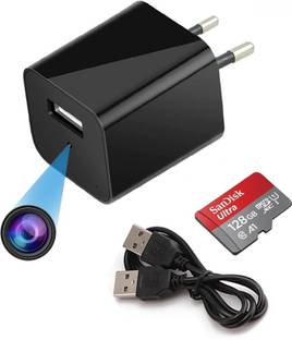 IFITech Mini USB Charger Nanny Spy Camera with 128GB SD Card Security Camera
