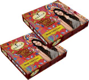 KOKILA Multi Color Cones|5 min. Instant Temporary Tattoo| 2 Box (12 Cone in 1 Box) Synthetic Mehendi
