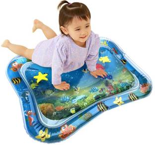 AEXONIZ TOYS Blue - Baby Toy Baby Water Mat Plastic PVC Inflatable Tummy Time Baby Play Mat