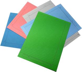 SHARMA BUSINESS 210 GSM A4 One Side Ruled Multicolor Sheets for School Project Set of 60 One Side A4 210 gsm Multipurpose Paper