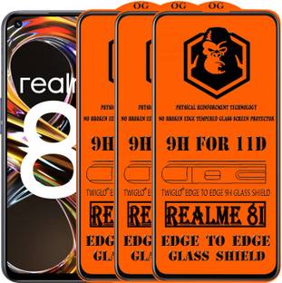 TWIGLO Edge To Edge Tempered Glass for REALME 8I