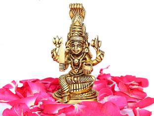 aalayam selveer Karumariamman Idol Small | Karumariamman Statue Small |Karumariamman Silai Small Decorative Showpiece  -  9.7 cm