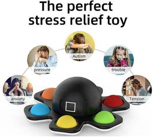 Shivsoft 6 Sided Popit Fidget Spinner Octopus Pop it