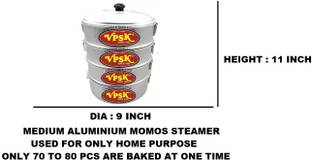 VPSK Momos Steamer No 9 (70 to 80 pcs are Baked At Onetime, Only home purpose Aluminium Steamer