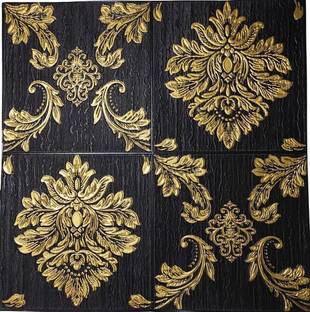 Wow Interiors 70 cm Black and Gold Foam Removable Sticker