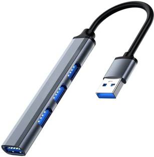 spincart USB 3.0 Slim Hub 4 USB Port High Speed Data Transfer For Computer Laptop USB 4 Port Hub 3.0 High Speed Data Transfer For Computer Laptop PC USB Hub