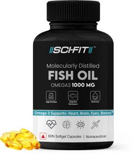Sci-Fit Molecularly Distilled Deep Sea Fish Oil Omega 3 1000MG High Strength 60 Softgels