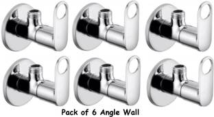 fastgear by Fastgear Stainless Steel Prime Angle wall Tap for Home and Kitchen(Pack of 6) Stainless St...