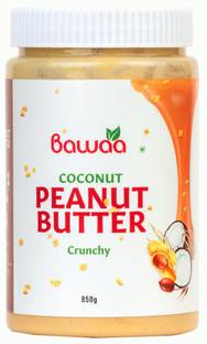Bawaa Coconut Peanut Butter (Crunchy) 850 G | High Protein Peanut Butter