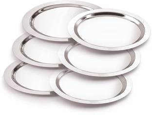 NEELAM Stainless Steel 10 22G Tope Cover, 17.5 cm, Silver, Set of 6Pcs 6.88 inch Lid Set, Pack of 6