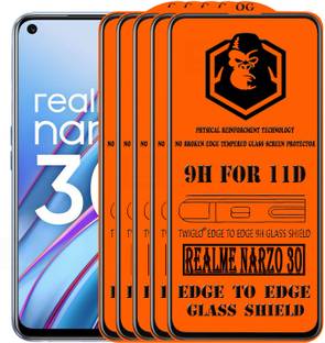 TWIGLO Edge To Edge Tempered Glass for REALME NARZO 30