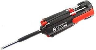 Kreya Enterprise 8 in 1 Multi Screwdriver AWQ25 LED Portable Torch Long Handle Screwdriver Set