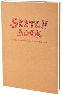 ARTRACK Brown Paper Cover Sketchbook, Drawing Pad, Acid Free, 100 Gram, A4, 120 Sheets Sketch Pad