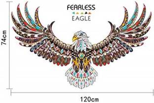 Indian Royals 74 cm New Eagle Wings Large Wall Stickers Wall Sticker (60 CM X 90 CM) Self Adhesive Sticker