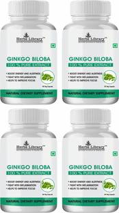Herbs Library Ginkgo Biloba Supplement Supports Brain Function|Mental Alertness(4x60 Capsules)