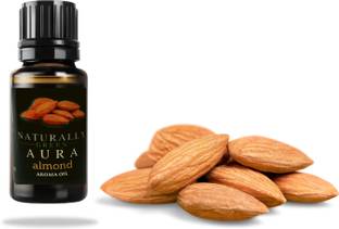 Naturally Green Aura Almond Diffuser Oil, Candle Burner & Electric Diffuser for Home Fragrance Portabl...
