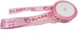 प्रन्सुनिता 20 MTS Satan Ribbon Baby Shower (It’s a Girl) Printed 1 inch ( 25 mm )