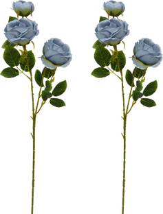 decormasters artificial flower peony stick without pot Blue Peony Artificial Flower