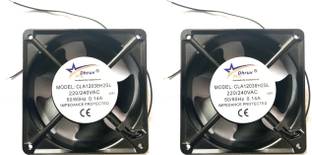 DHRUV-PRO 2pic 220V AC 120*120*38mm 4-inch square Exhaust brushless Fan Metal Body Cooler