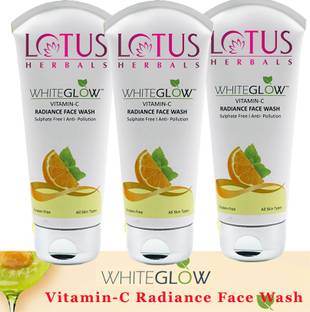LOTUS HERBALS WhiteGlow Vitamin-C radiance face Wash ( Pack of 3 ) ( 100g * 3 ) Face Wash