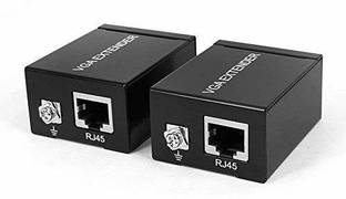 ezcap 60M VGA to RJ45 Ethernet Signal Extender CAT5e/6 Transmitter Receiver Adapter Media Streaming Device