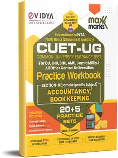Maxx Marks NTA CUET (UG) ACCOUNTANCY / BOOKKEEPING 25 Sample Question Papers for DU, JUNU, BHU, AMU & All Central Universities  - CUET 2022 Entrance Exam Book 20+5 Practice Sets Central Universities Common Entrance Test, Common University Entrance Test 2022