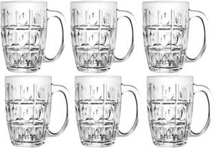 S1Store (Pack of 6) New Style Glass Mulipurpose water glass With Handle Set of 6 Glass Set (400 ml) Glass Set Water/Juice Glass