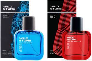 Wild Stone Hydra Energy and Red Mens Perfume, Combo Pack of 2 (30ml each) Eau de Parfum  -  60 ml