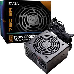 EVGA 650 BR, 80+ BRONZE 100-BR-0650-KN 650 Watts Computer PSU with 3 SATA Cables
