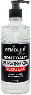 GEMBLUE BIOCARE Regular Non Foamy Shaving Gel, For Men, Paraben and Sulfate Free, 500gm