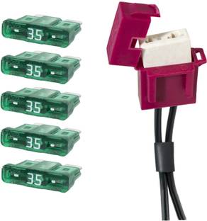 Ovicart 35A Auto Car Regular Blade Fuse - With Ceramic Fuse Holder Vehicle Fuse