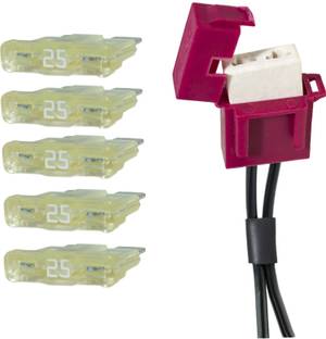 Ovicart 25A Auto Car Regular Blade Fuse - With Ceramic Fuse Holder Vehicle Fuse