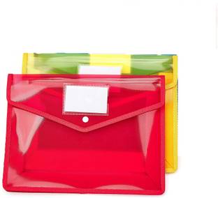 The Mark Plastic Transparent Poly-Plastic A4 Button File