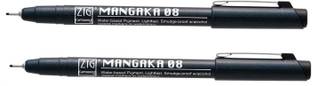 Zig CARTOONIST MANGAKA 08 010 BLACK PACK OF 2