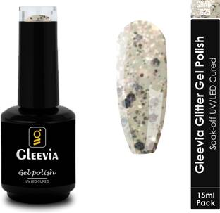 Gleevia UV LED Soak-Off Glitter Gel Polish for Professionals 15ml Brush Cap G25 Shade G25