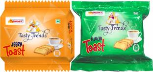 tasty trends JEERA - ELAICHI - COMBO OF NEW FLAVOURS IN RUSK - PACK OF 30 - 2.1 Kg JEERA, ELAICHI flavored Jeera Rusk