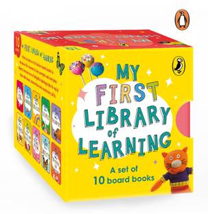 My First Library of Learning: Box set, Complete collection of 10 early learning board books for super kids, 0 to 3 | ABC, Colours, Opposites, Numbers, Animals (homeschooling/preschool/baby, toddler)