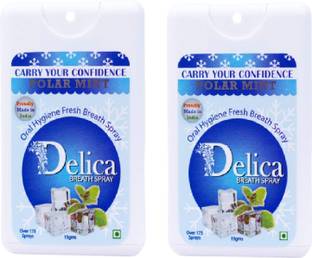 Delica Polar Mint Mouth Freshener For Men And Women (15G x 2 =30G) Spray