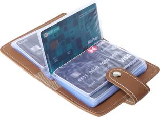 Flipkart SmartBuy Brown PU Leather Business Visiting Credit/Debit 24 Card Holder