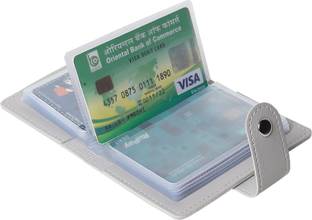 Flipkart SmartBuy Grey PU Leather PVC Business Visiting Credit/Debit 24 Card Holder
