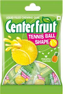 Center Fruit Tennis Ball Shape Pineapple Chewing Gum