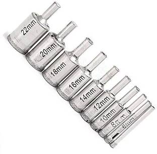 metrotools Glass Hole Saw 10 Pcs 5-22Mm Diamond Hole Saw Drill Bit Set