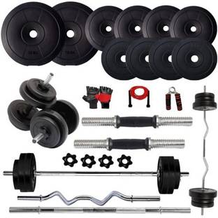 GYM BANDITS 30 kg PVC HOME FOR MEN AND WOMEN Home Gym Combo Home Gym Combo
