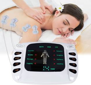 ACUPRESSUREMART Acupuncture Therapy Slimming Electric Body Slimming Pulse Massager Pain Relief - Acupuncture Stimulator Tens Digital Therapy Machine with Electro Pads & SLIPPER Massager